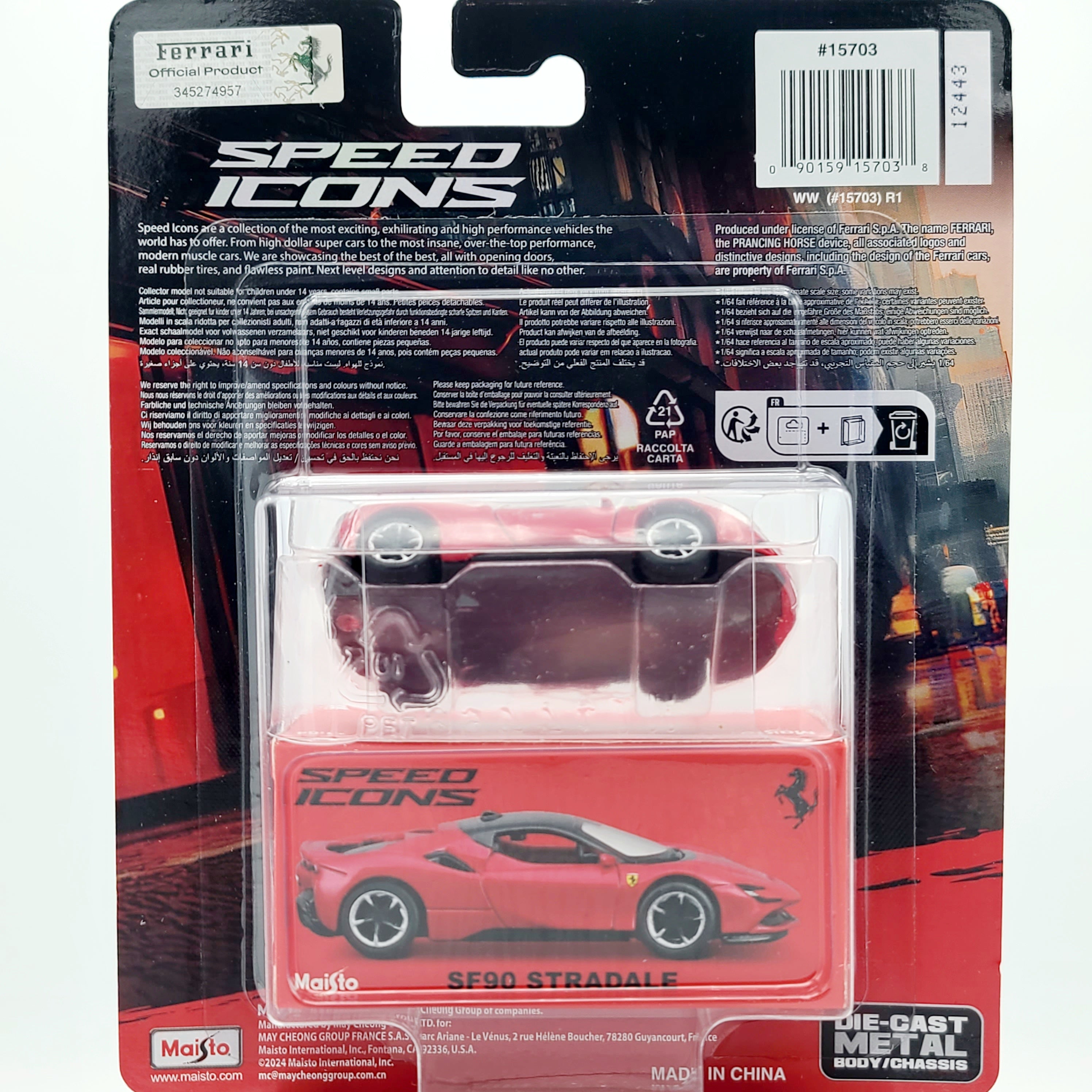 Maisto Ferrari SF90 Stradale - 1:64 scale (2024 Maisto Speed Icons)